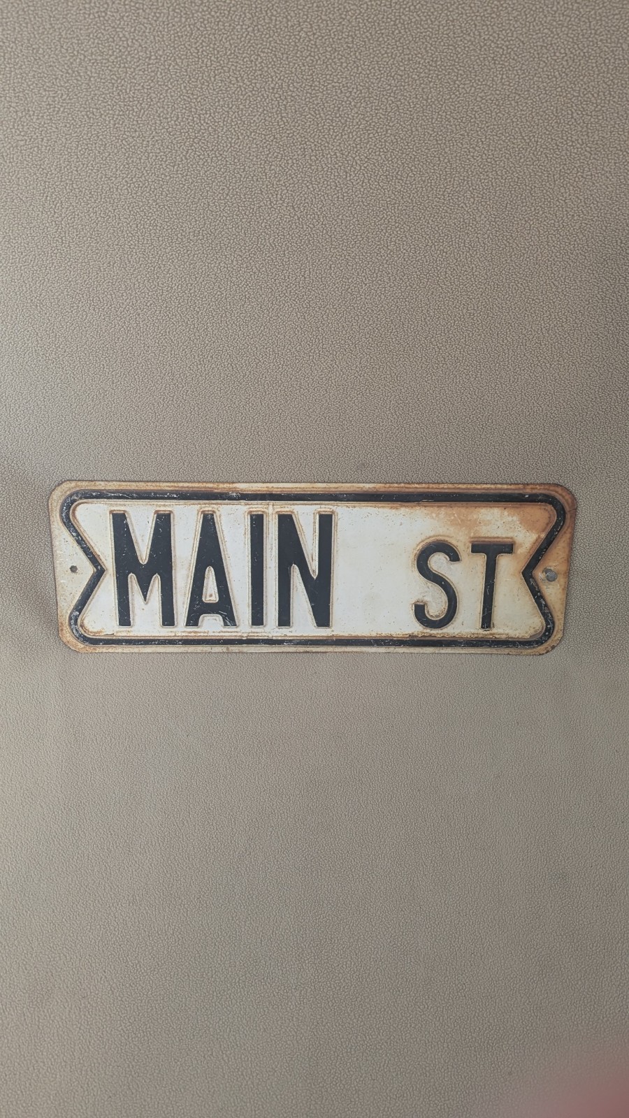 Authentic Vintage MAIN ST. White Metal Street Sign. 17 Authentic Vintage MAIN ST. White Metal Street Sign. 17