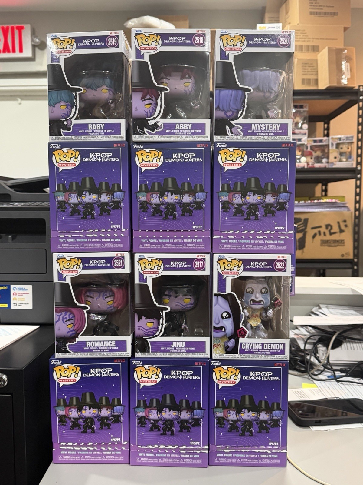 Funko Pop Kpop Demon Hunters Mystery Funko Pop Display Tray ~ 6 Mystery Pops