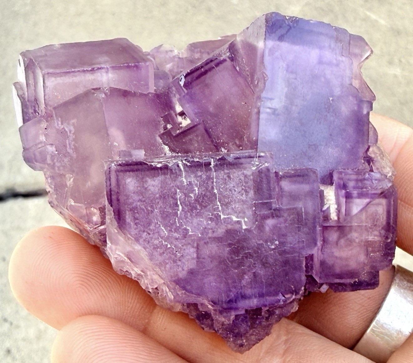 Zoned Fluorite Cave In Rock Harris Co. Illinois Denton Mine Pink Uv