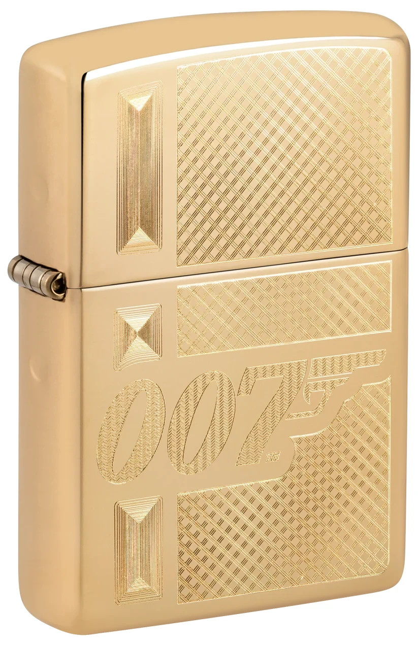 Zippo 47413, James Bond 007 Engraved Design, High Polish Brass Lighter