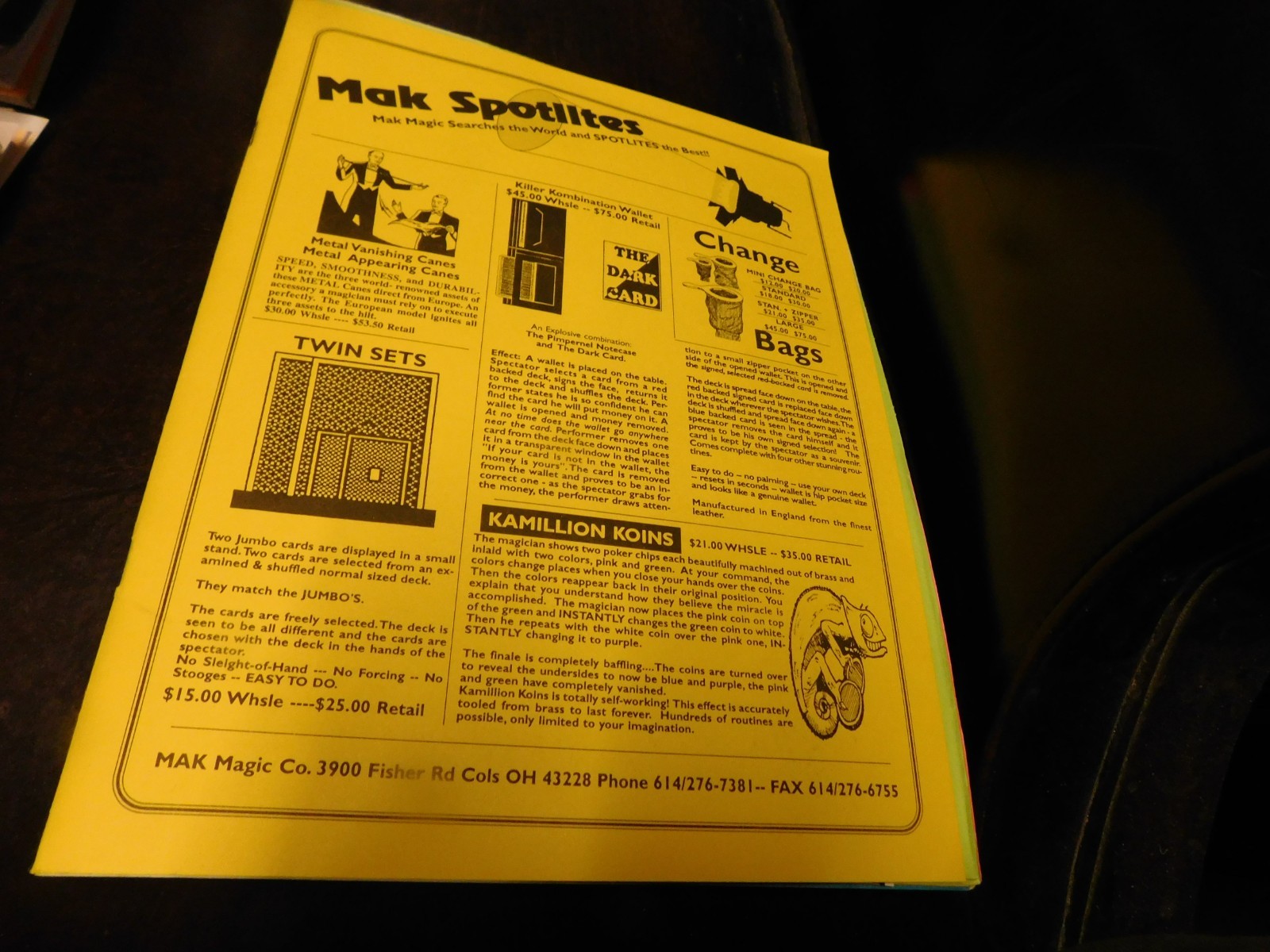 Historic Magic Documents For Magicians - Mak's Magic Spotlites - Asstd Documents