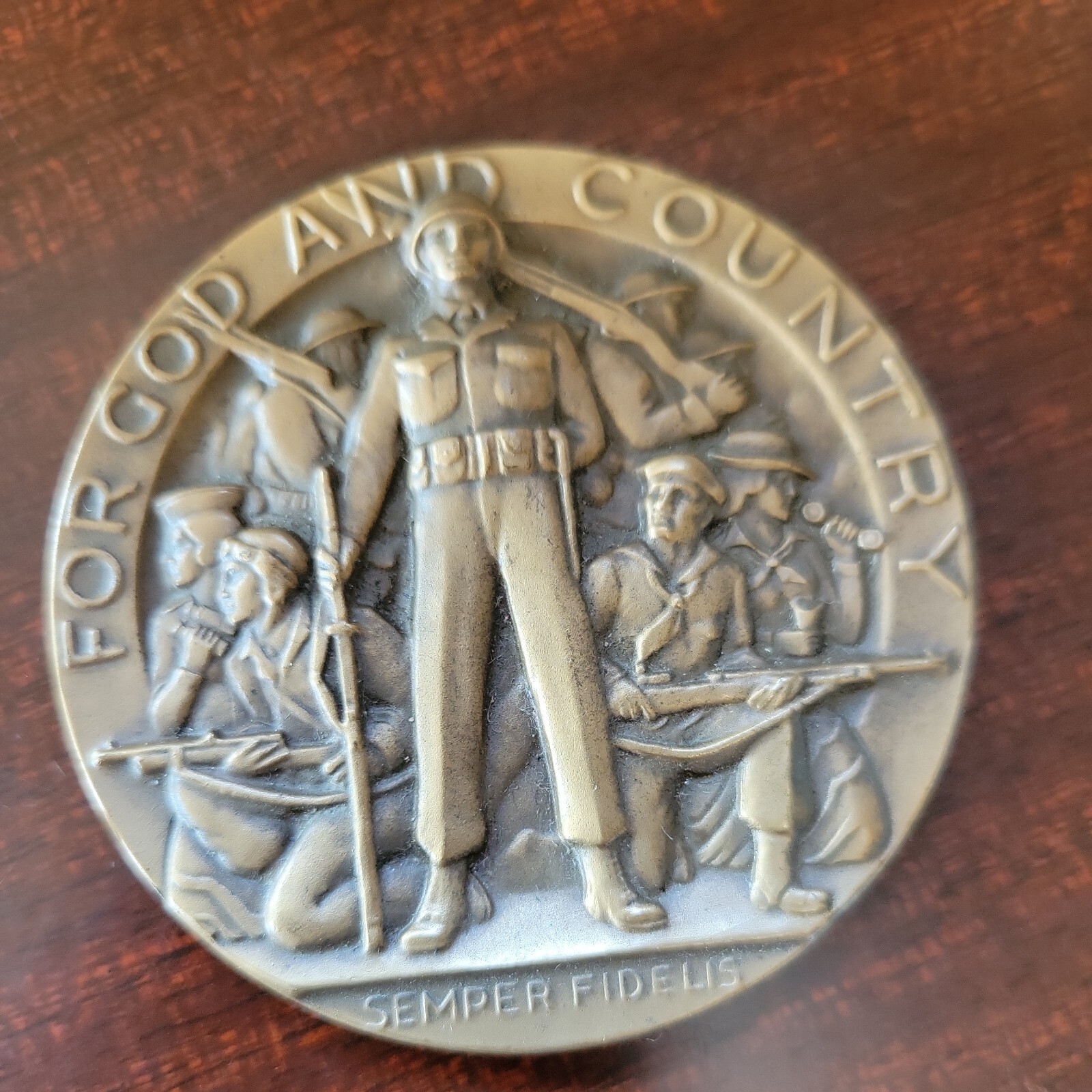 1950 American Legion Auxiliary School Award Medal Medallion Coin for PATRIOTISM
