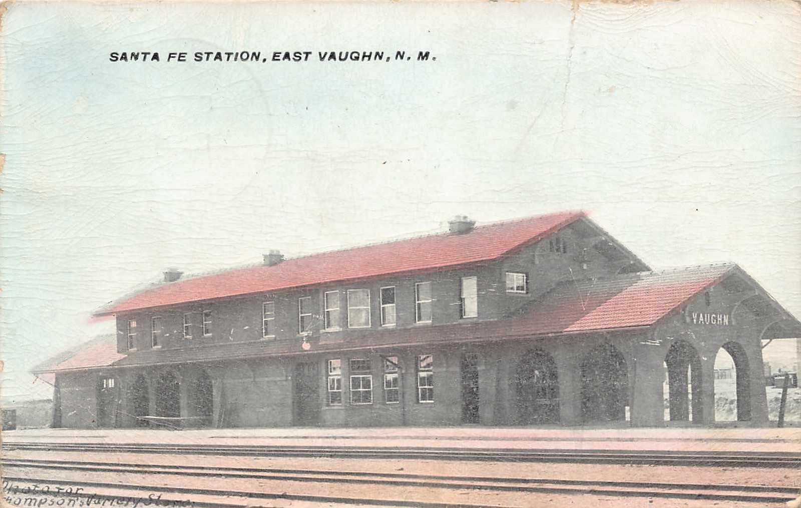 NM - 1910 Santa Fe Station Depot East Vaughn, NEW MEXICO - Guadalupe County NM - 1910 Santa Fe Station Depot East Vaughn, NEW MEXICO - Guadalupe County