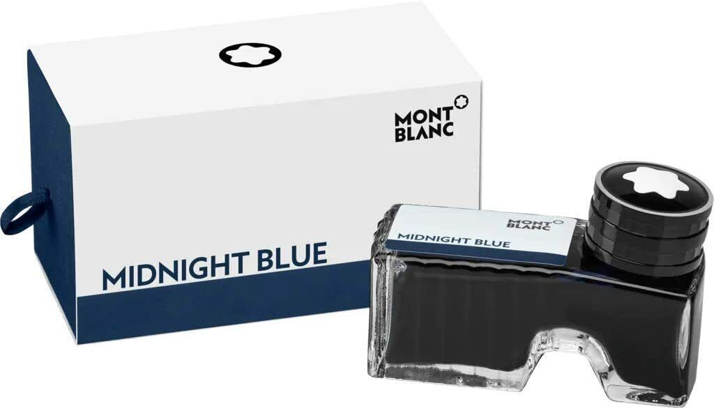Montblanc Fountain Pen Ink Midnight Blue Ink Inkwell New In Box 60ml  128186
