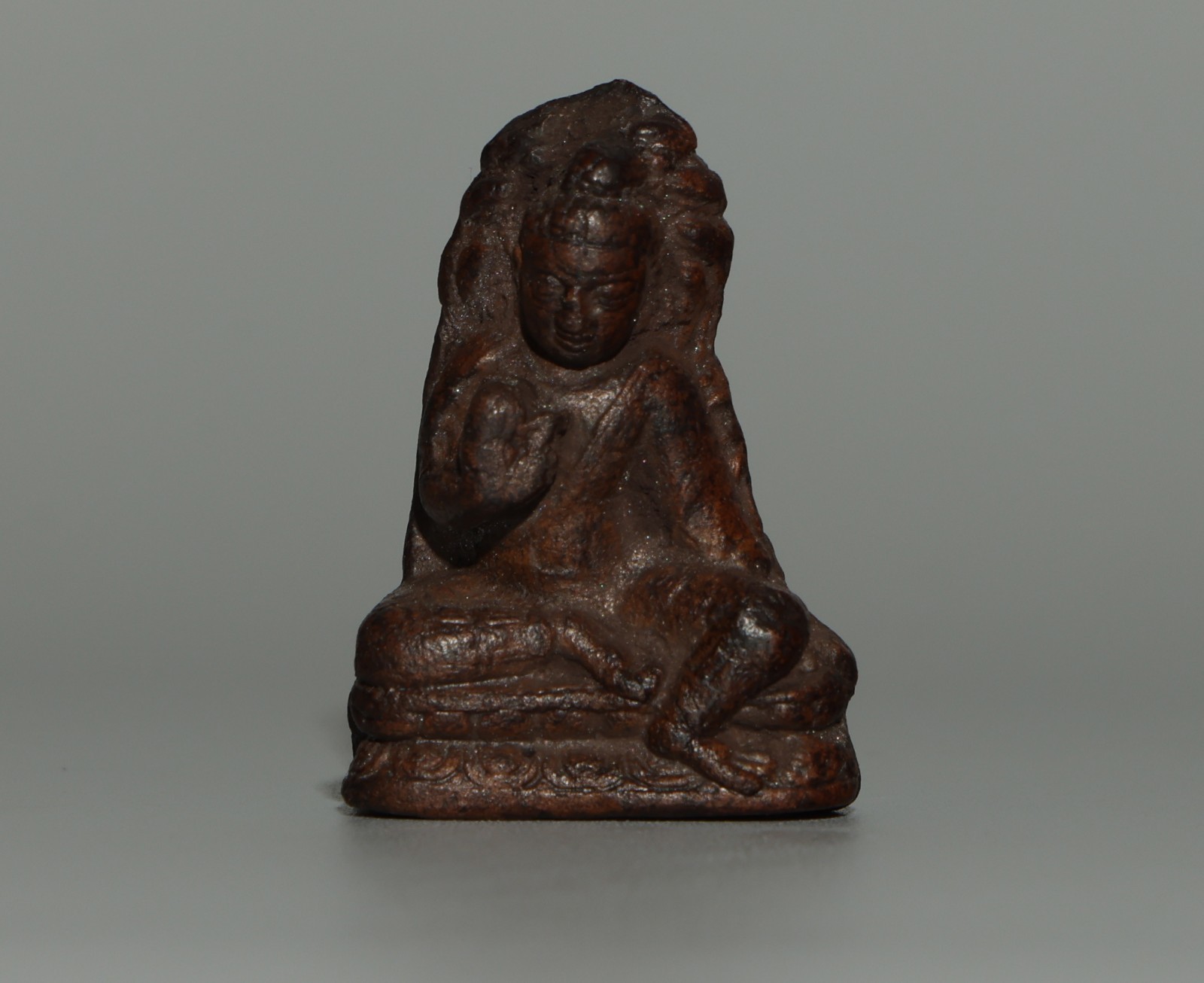 Real Nice Tibet 1800s Old Antique Buddhist Clay Tsa Tsa Buddha Statue Nagarjuna