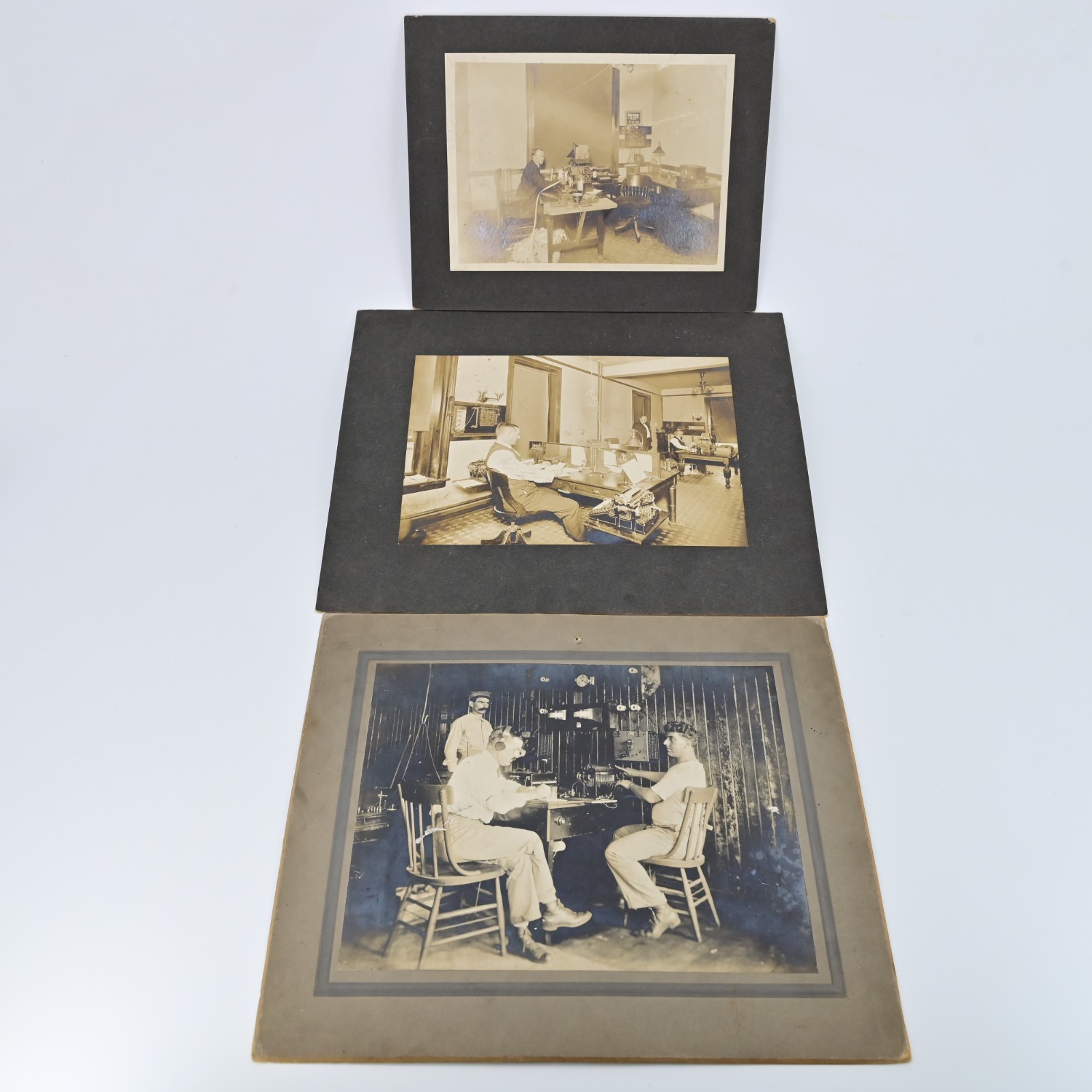 Seattle Western Union Cable Telegraph Office Photos Alaska Link c1909 3pc