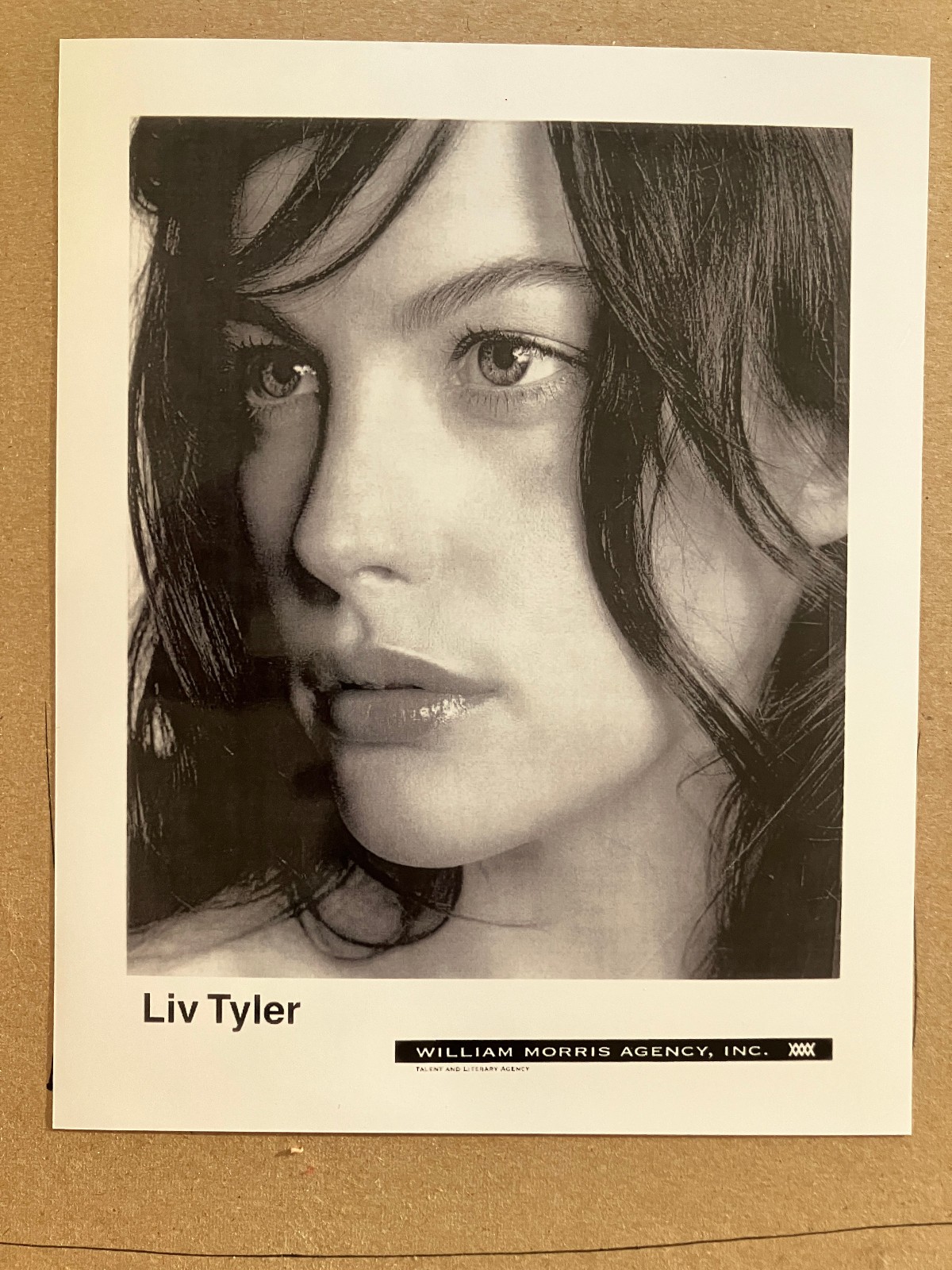 Liv Tyler , original vintage talent agency headshot photo w/ official biography