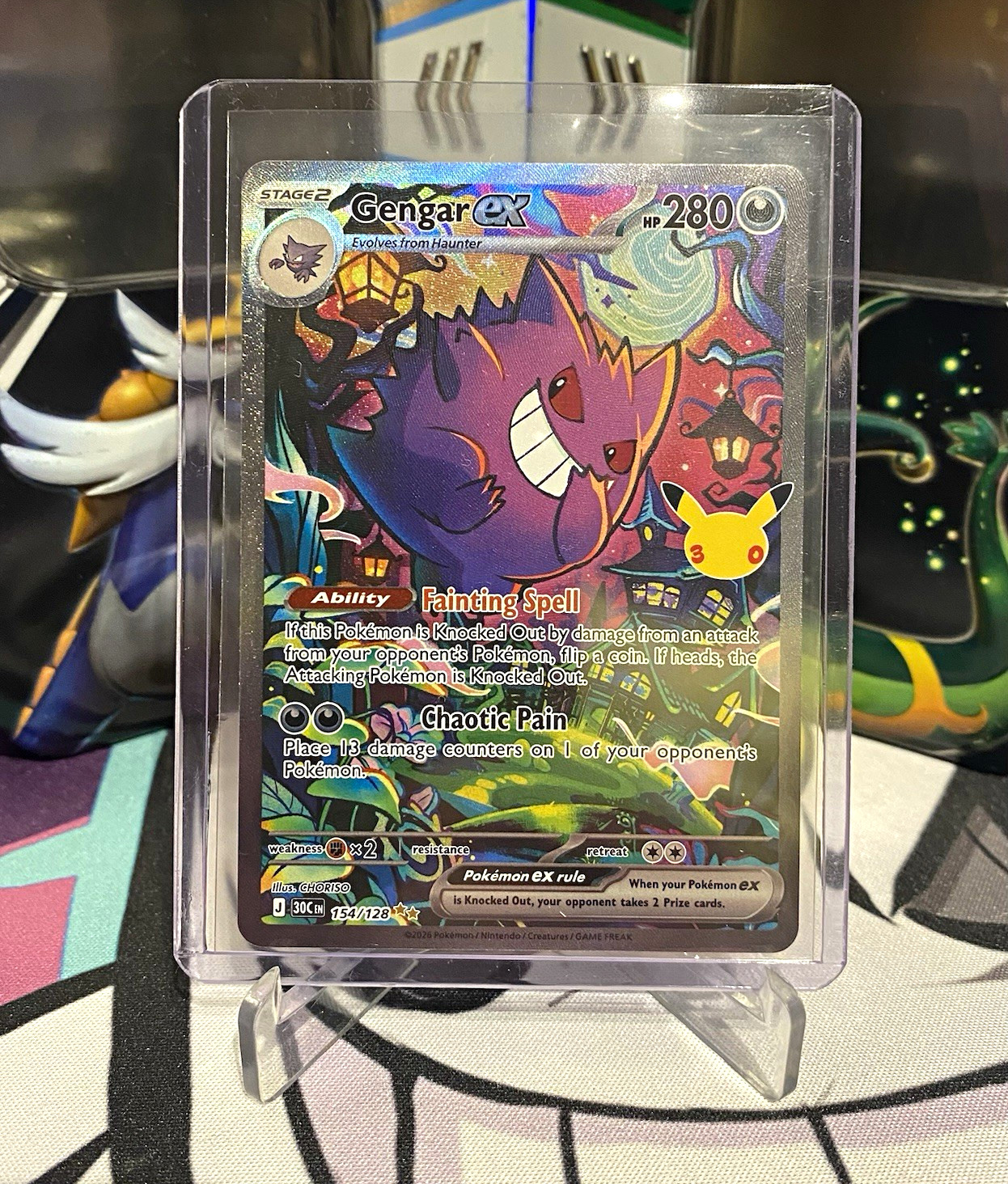 30th Anniversary Pokémon TCG Gengar ex 154/128 SV 151 Full Art Holo