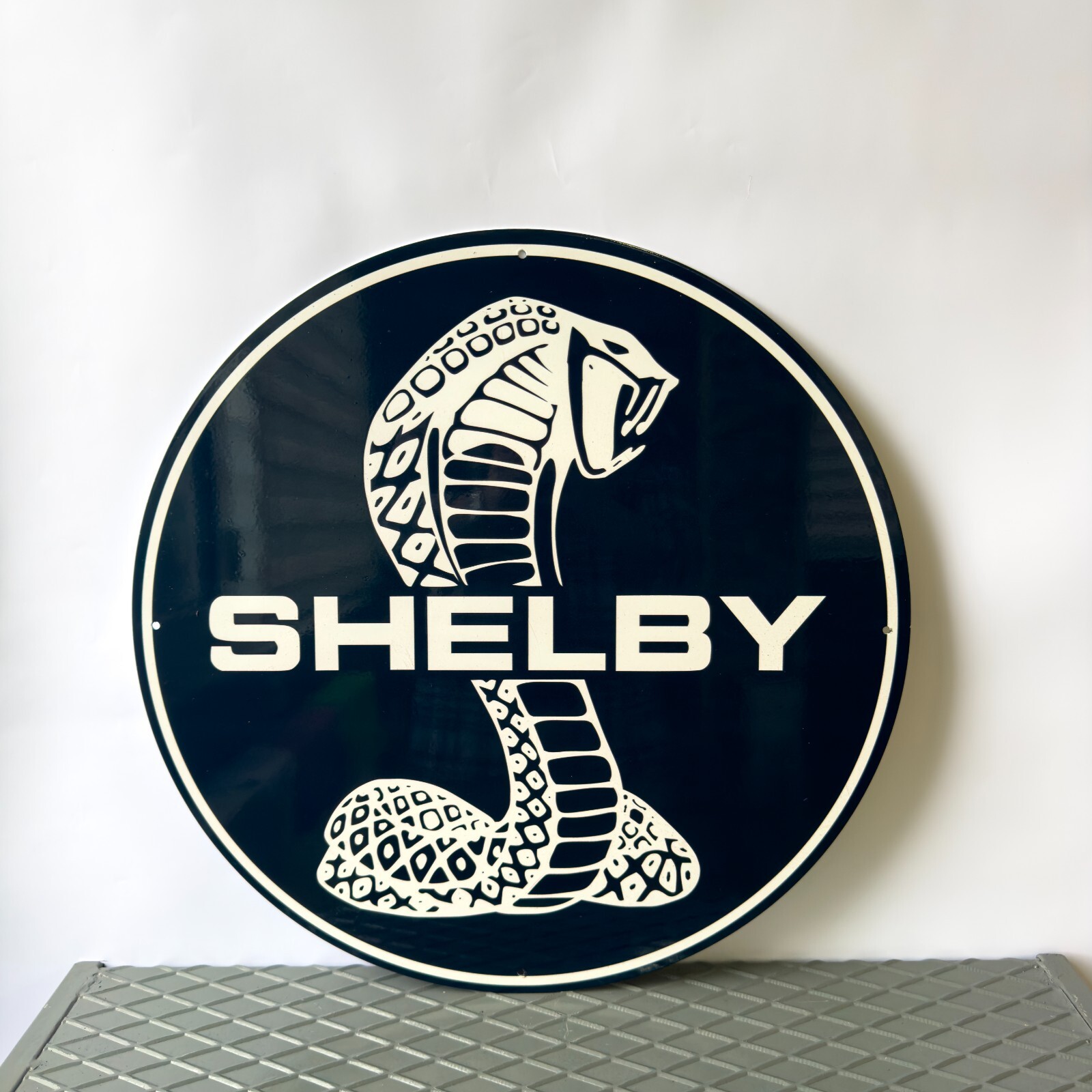 Vintage Shelby Cobra Metal Sign – Muscle Car Garage Decor – XL • 19.7\
