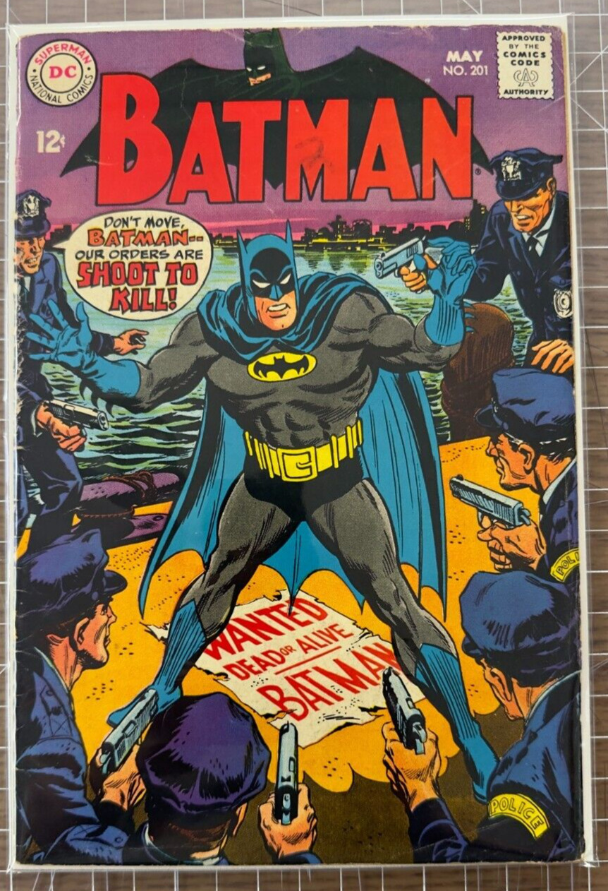 Batman #201 Very Nice Silver Age Superhero Vintage DC Comic 1968 2.5-3.5