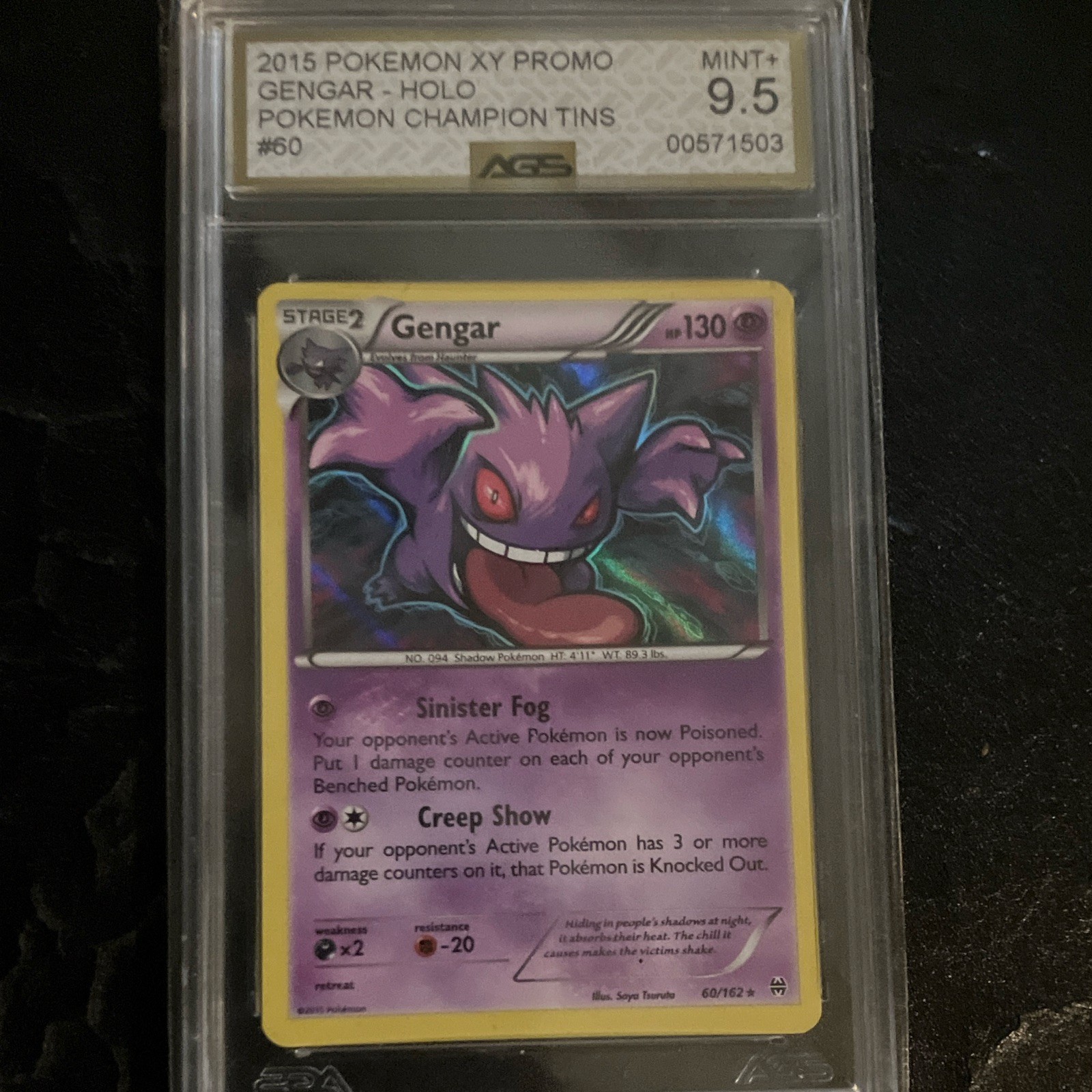 2015 Pokémon XY Promo Gengar Holo Promo #60 English Champion Tins