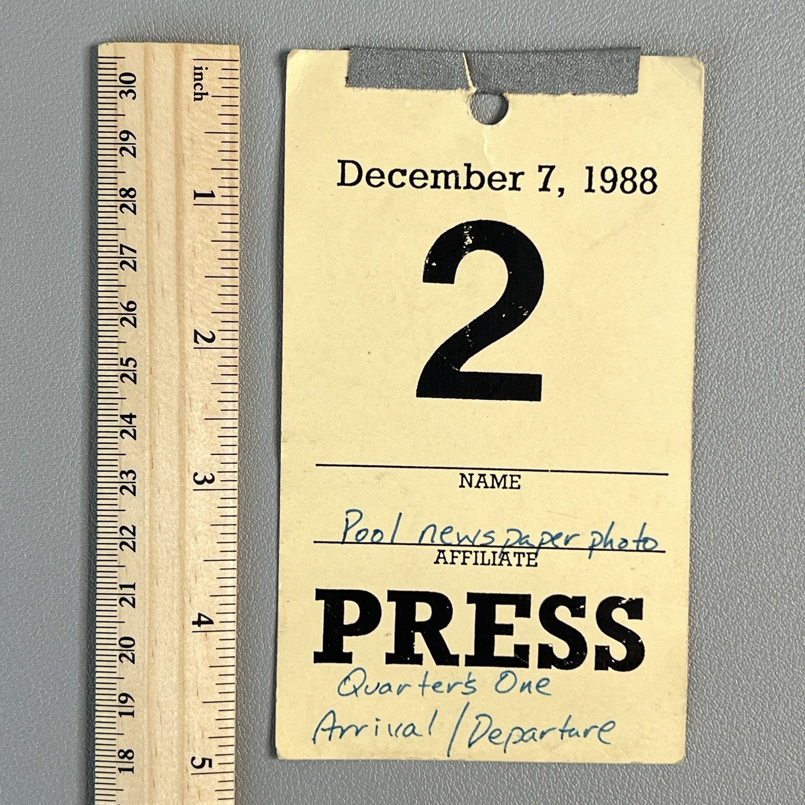 Vtg 1988 Press Pass Reagan Gorbachev Summit Quarters One Arrival Bernie Boston