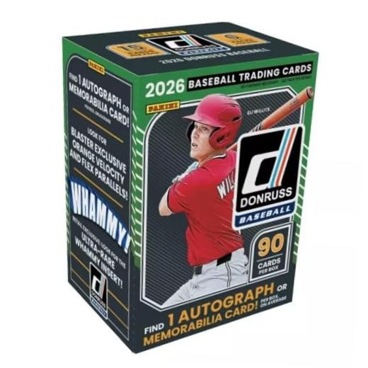 2026 Panini Donruss Baseball Retail Blaster Box | 6 Packs Per Box | 90 Trading