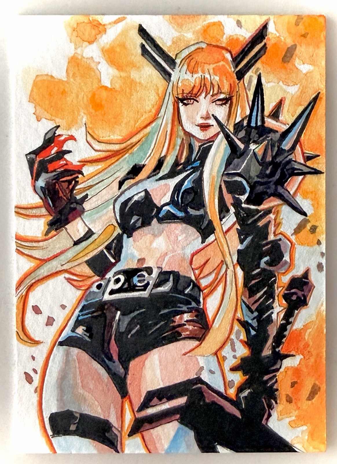 X-Men: Magik - 1/1 Hand-Drawn Original Art Signed Sketch Card - Thick ACEO