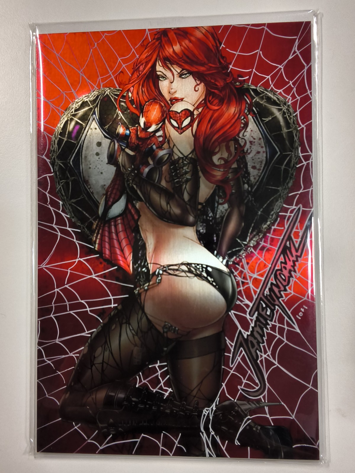 White Widow #7 Jamie Tyndall Mary Jane Variant Metal Cover w/Metal COA 1/1