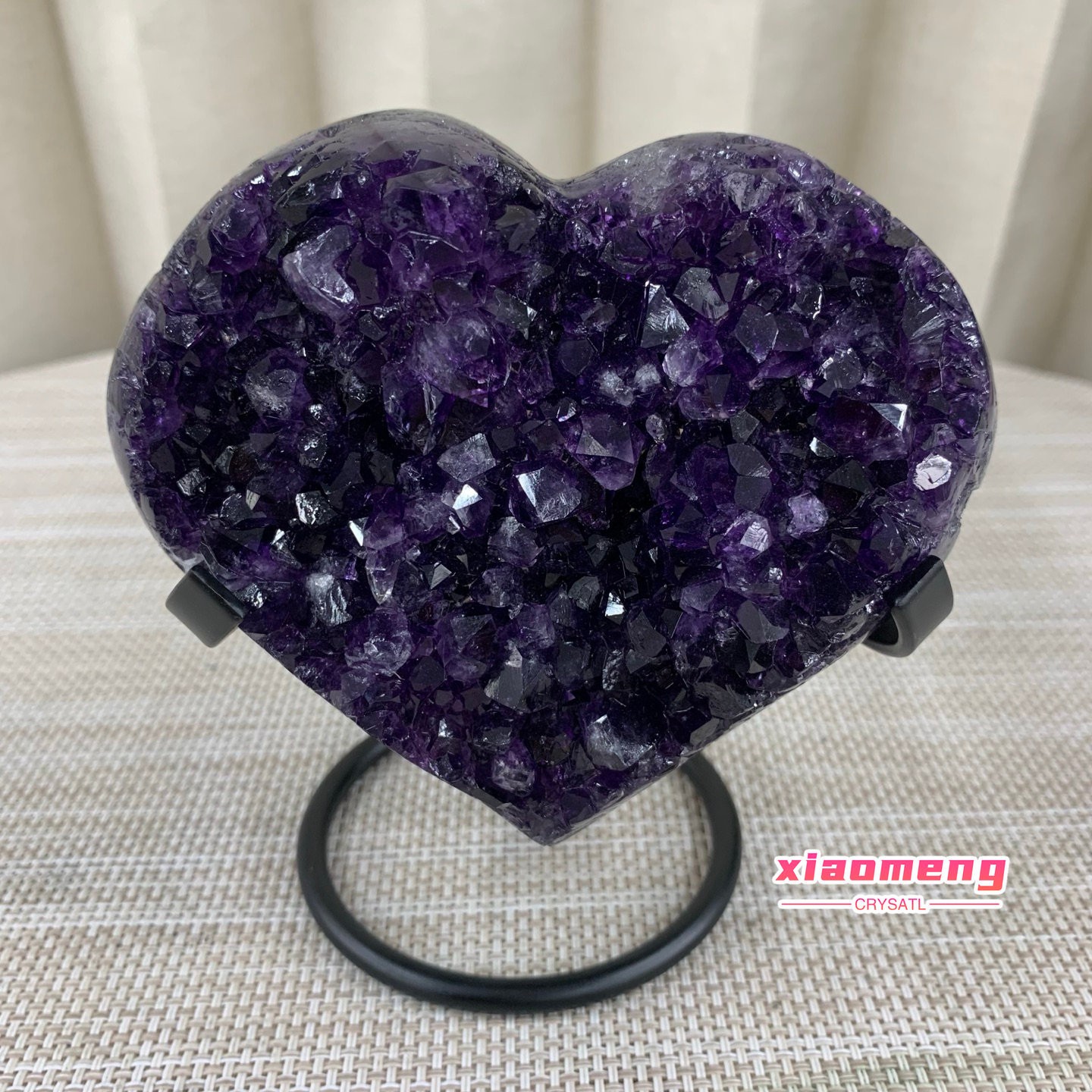 1.3LB Exquisite natural amethyst cave heart-shaped cut specimen