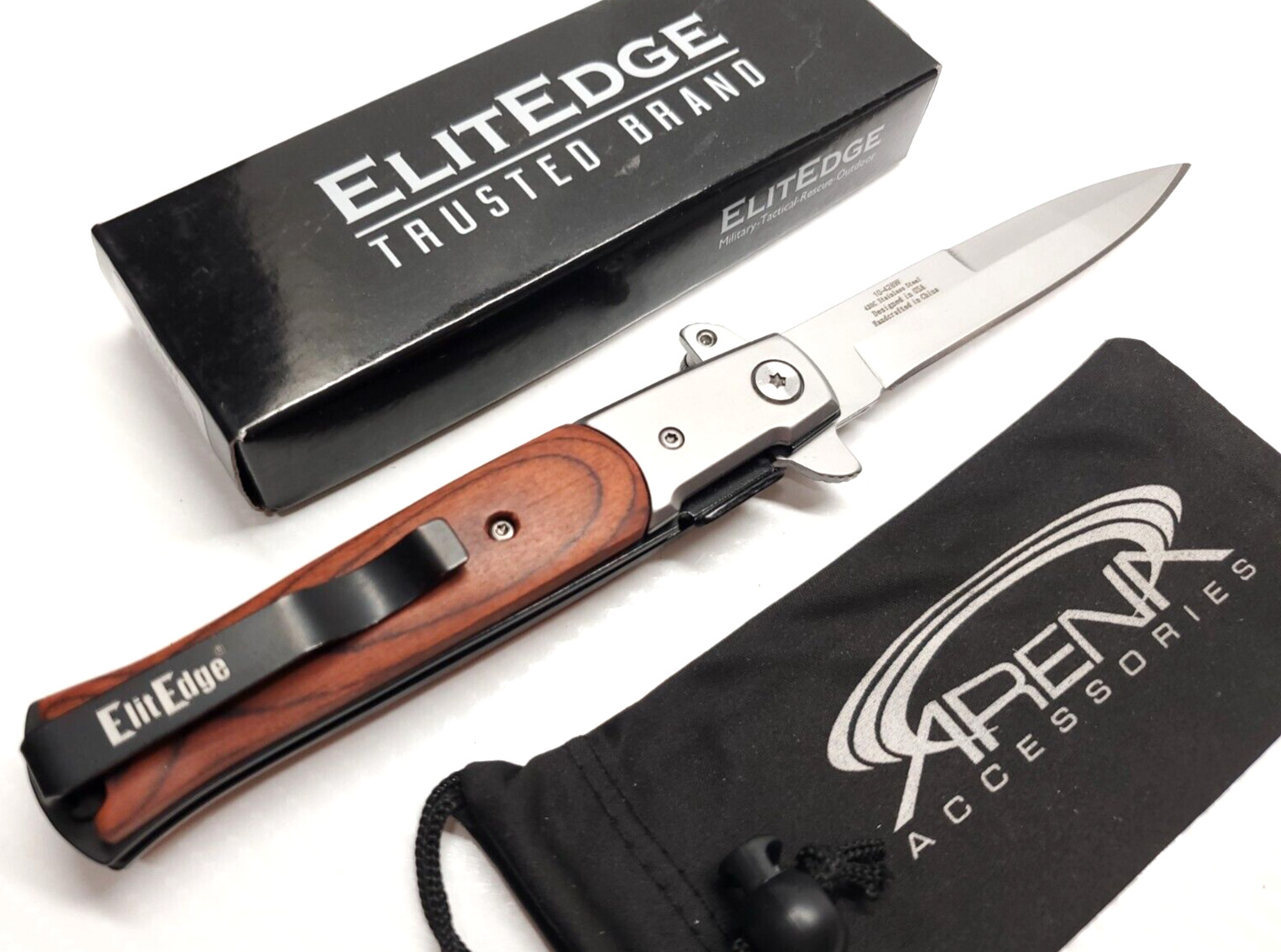 Godfather Pocket Knife Blade Wood EDC Tip Up Carry Spring Assisted Godfather Pocket Knife Blade Wood EDC Tip Up Carry Spring Assisted