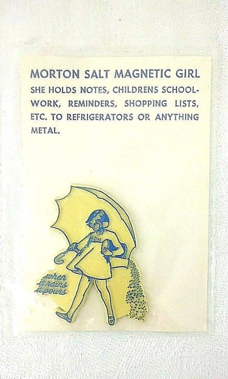 Vintage Morton Salt Refrigerator Magnet NEW OLD STOCK \