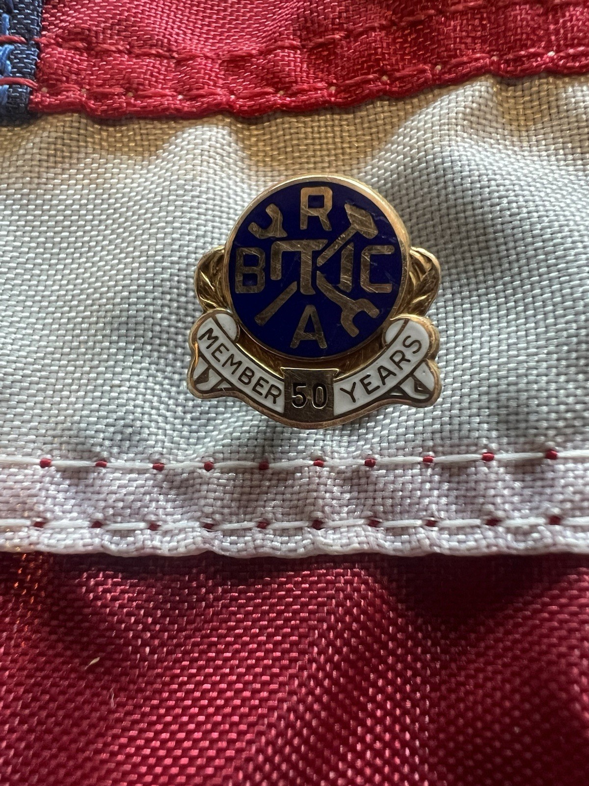 Vintage Brotherhood Railroad Carmen 50 Years Of Service Pin 14k Solid Gold Rare