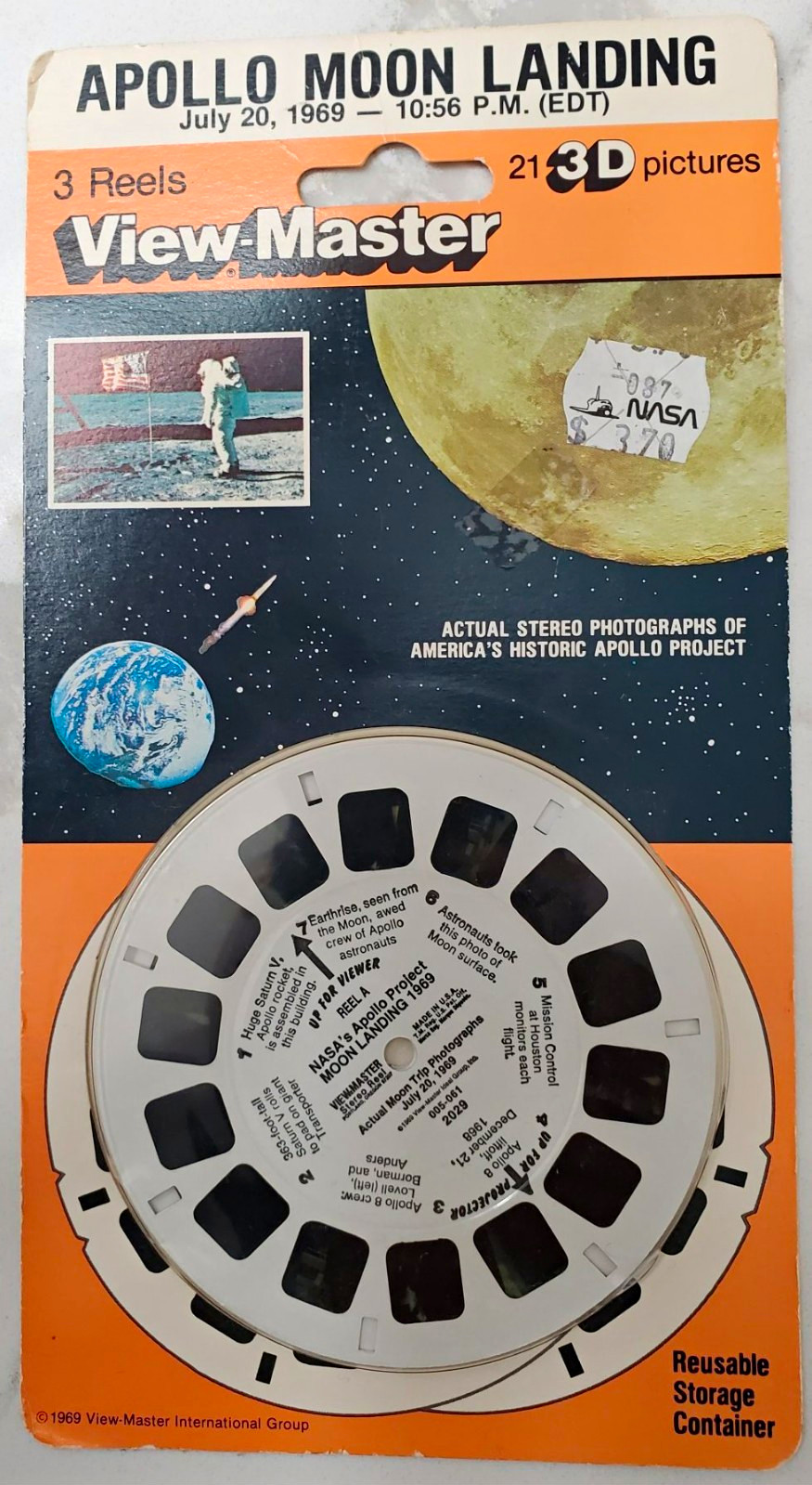 Vintage 1969 GAF View-Master 3-reel packet featuring stereoscopic 3D pictures.