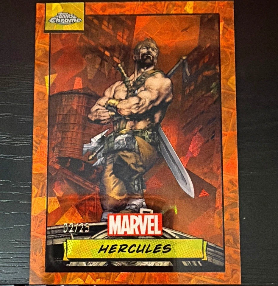 2024 Topps Chrome Marvel #103 Hercules Doom Gambit Iron Hulk ORANGE SAPPHIRE /50 2024 Topps Chrome Marvel #103 Hercules Doom Gambit Iron Hulk ORANGE SAPPHIRE /50