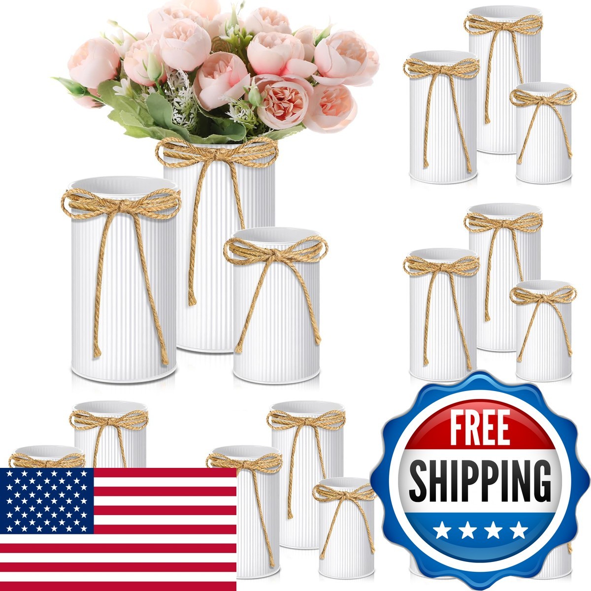 Zonon 18 Pcs Farmhouse Vases 4.33\