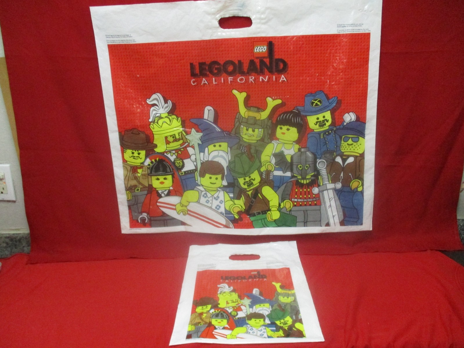 Vintage 1999 Legoland California Large Plastic Bag Lot Minifigures Double Sided Vintage 1999 Legoland California Large Plastic Bag Lot Minifigures Double Sided