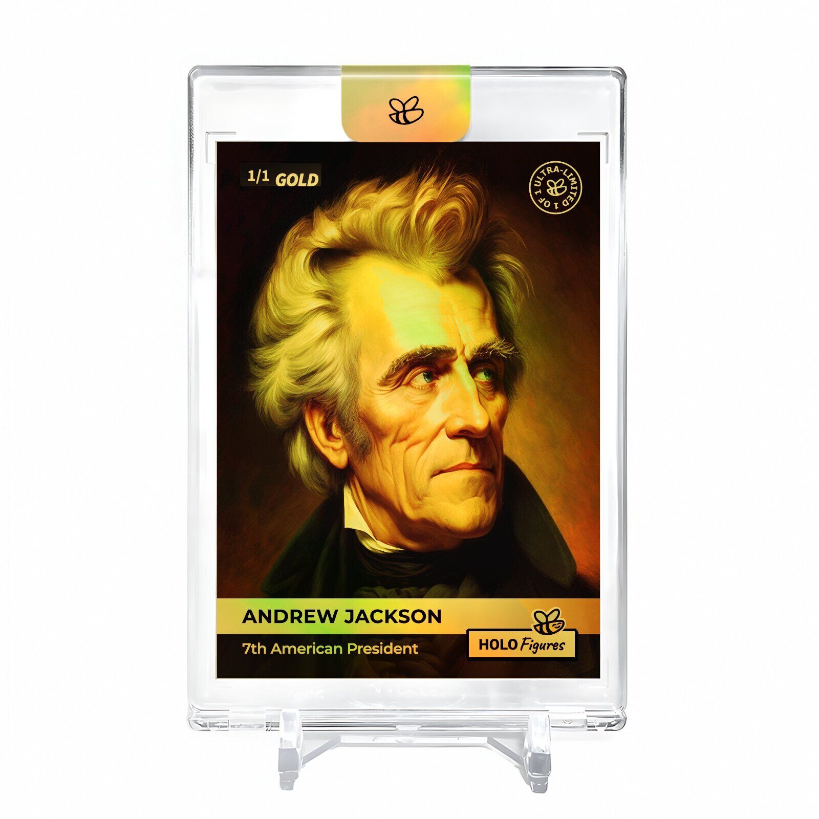 ANDREW JACKSON 7th American President Holo Gold Card 2023 GleeBeeCo #AJ7A-G 1/1