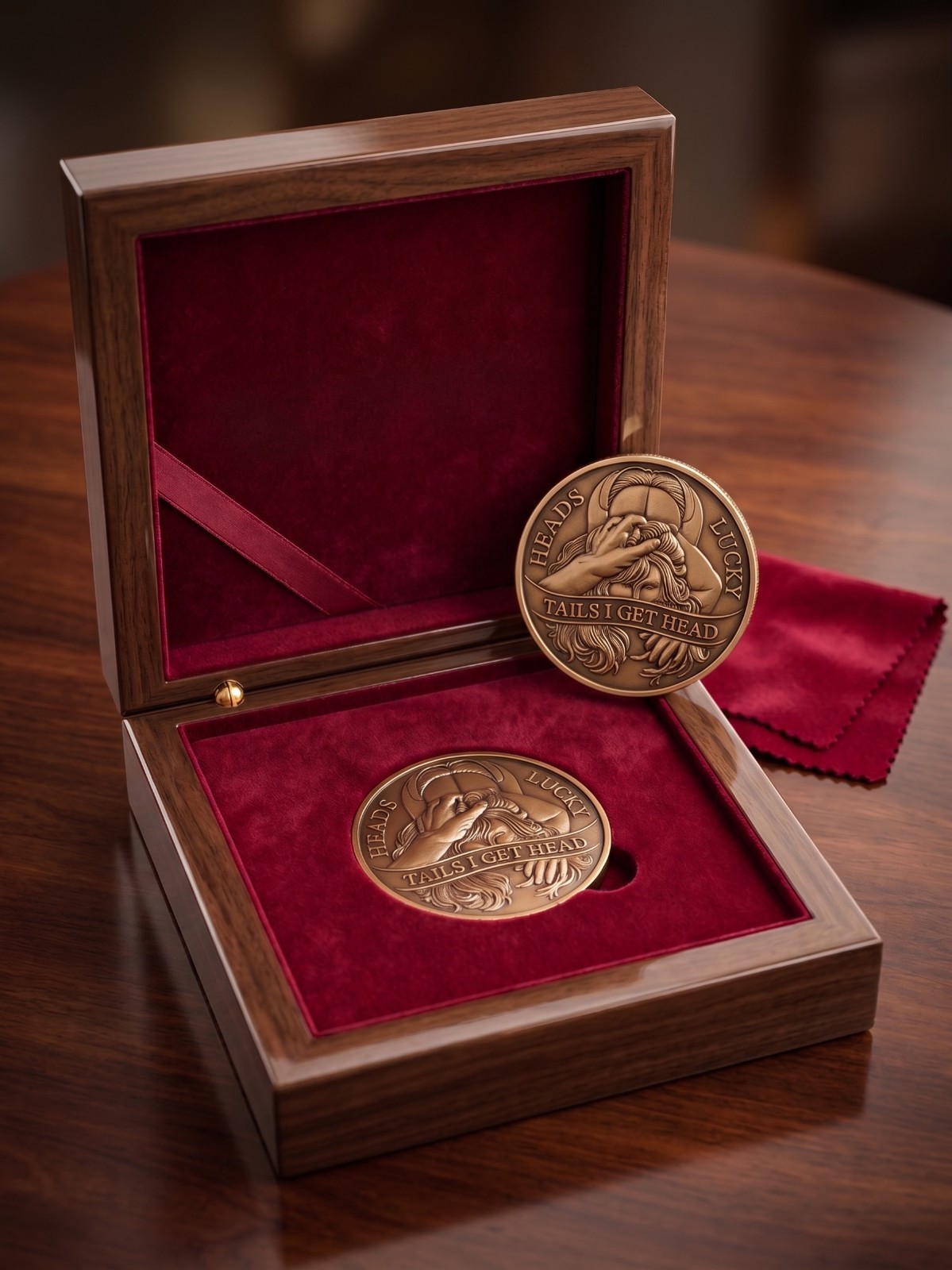 Heads I Get Tail Coin, Funny Adult Decision Coin in Gift Box