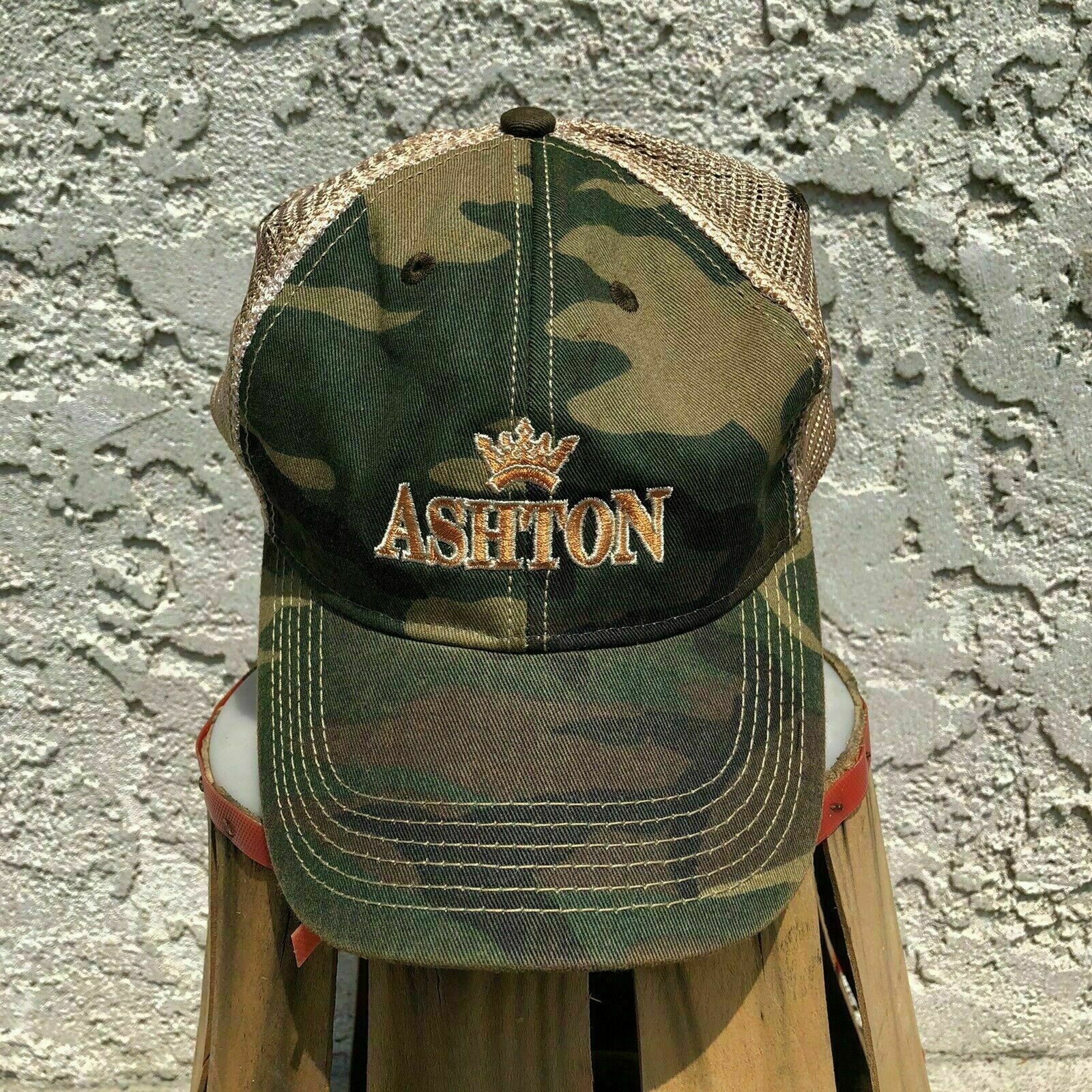Ashton Cigars Baseball Mesh Camo Snapback Hat