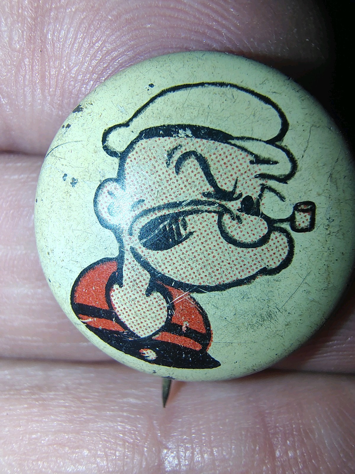 Vintage 1940's Kelloggs Pep Popeye Pinback Button