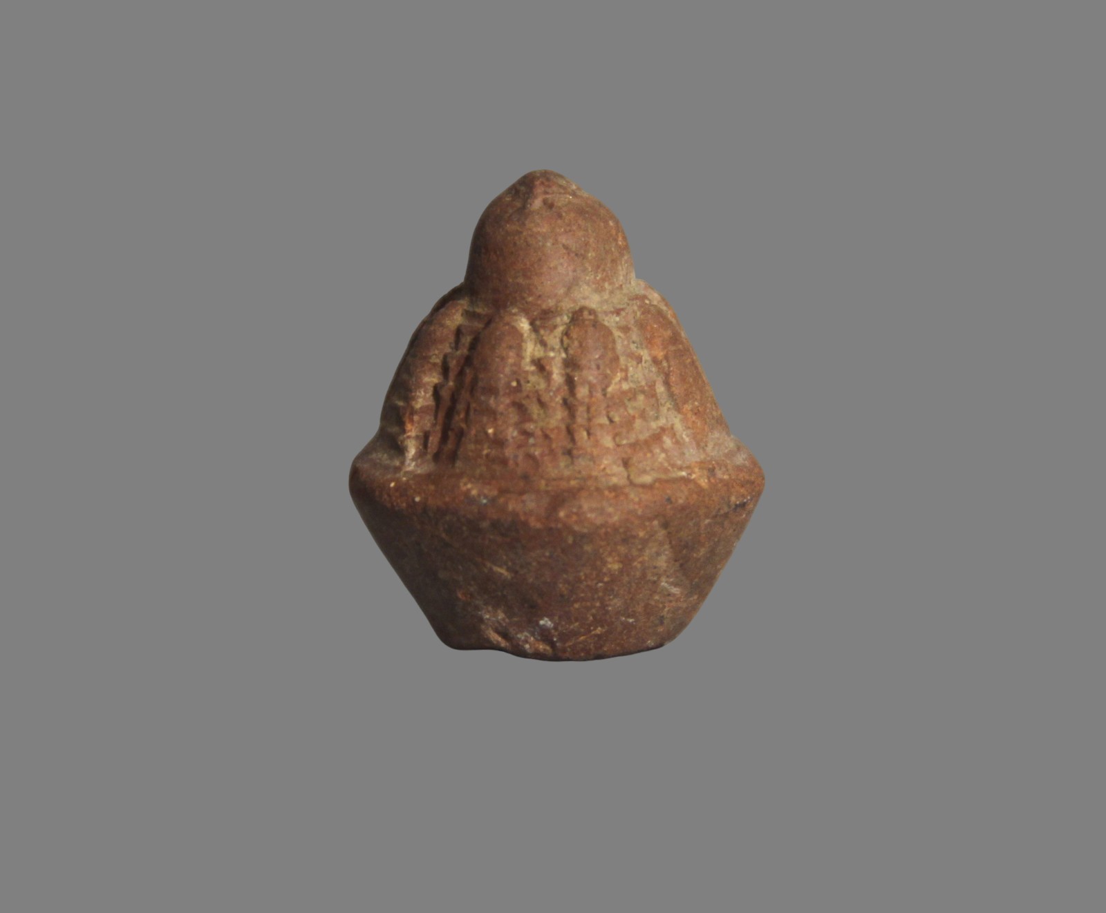 Real Nice Tibet 18th Century Old Antique Buddhist Clay Tsa Tsa Mini Stupa Amulet