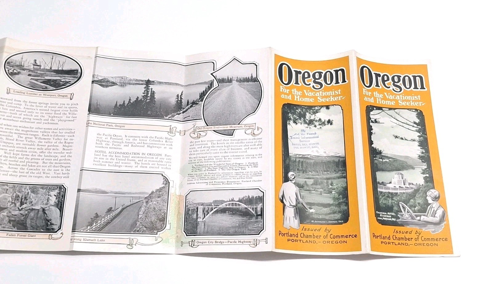 Portland Oregon Columbia River Highway Chamber of Commerce Book Brochure 1920's