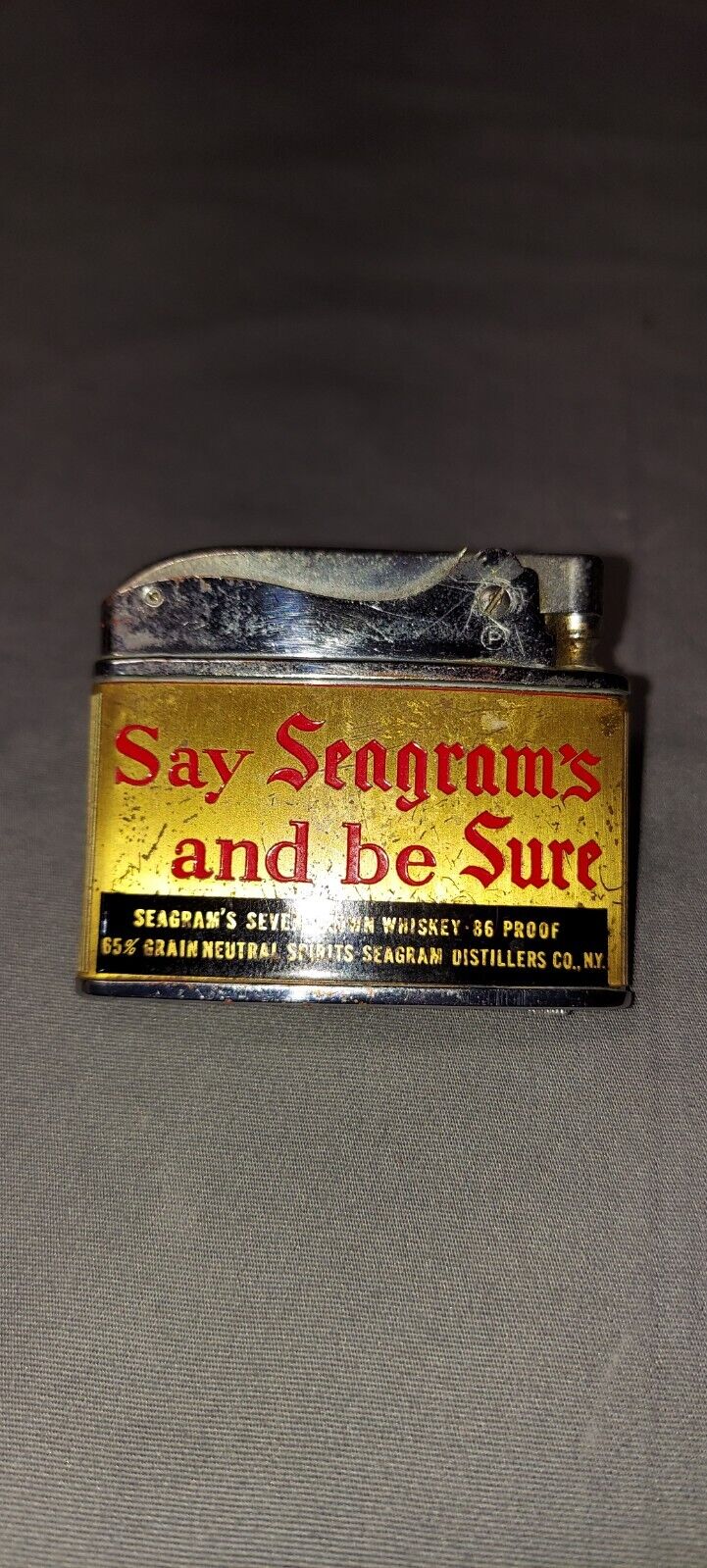 Vintage Seagrams Seven Crown Advertising Lighter