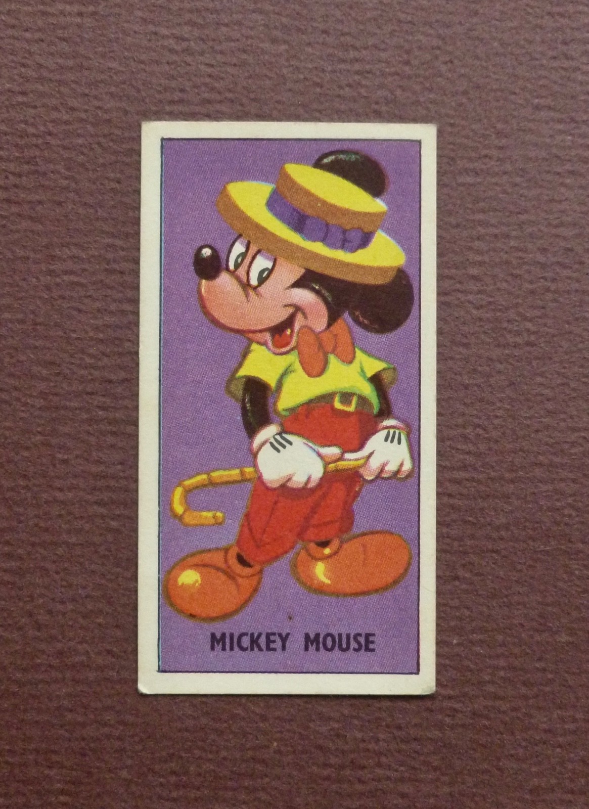1957 - Barratt - Mickeys Sweet Cigarettes Disney - MICKEY MOUSE - #48 Dark Back