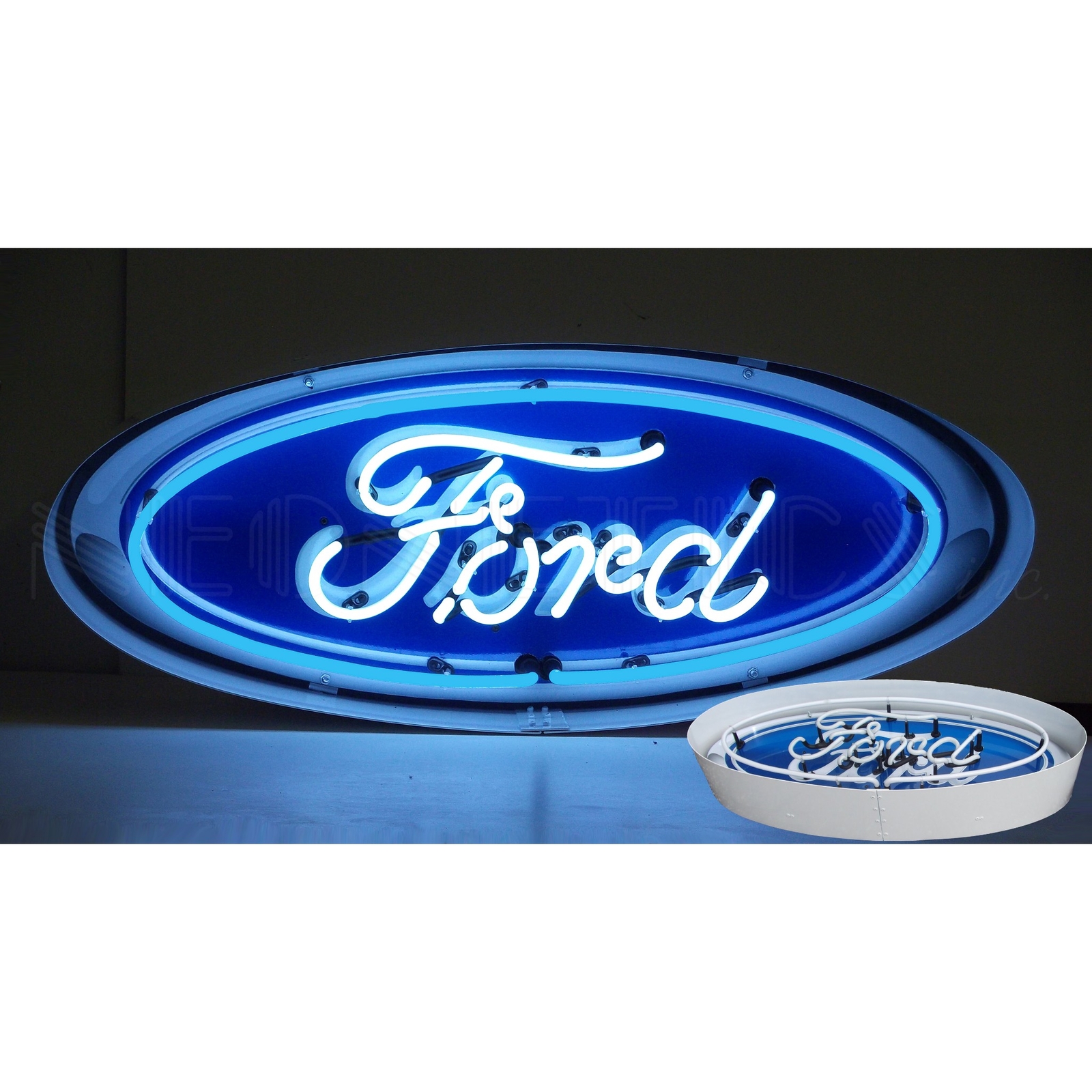 Ford Oval Light Banner OLP Sign Car Dealer Neon Sign Steel Can 30\ Ford Oval Light Banner OLP Sign Car Dealer Neon Sign Steel Can 30\