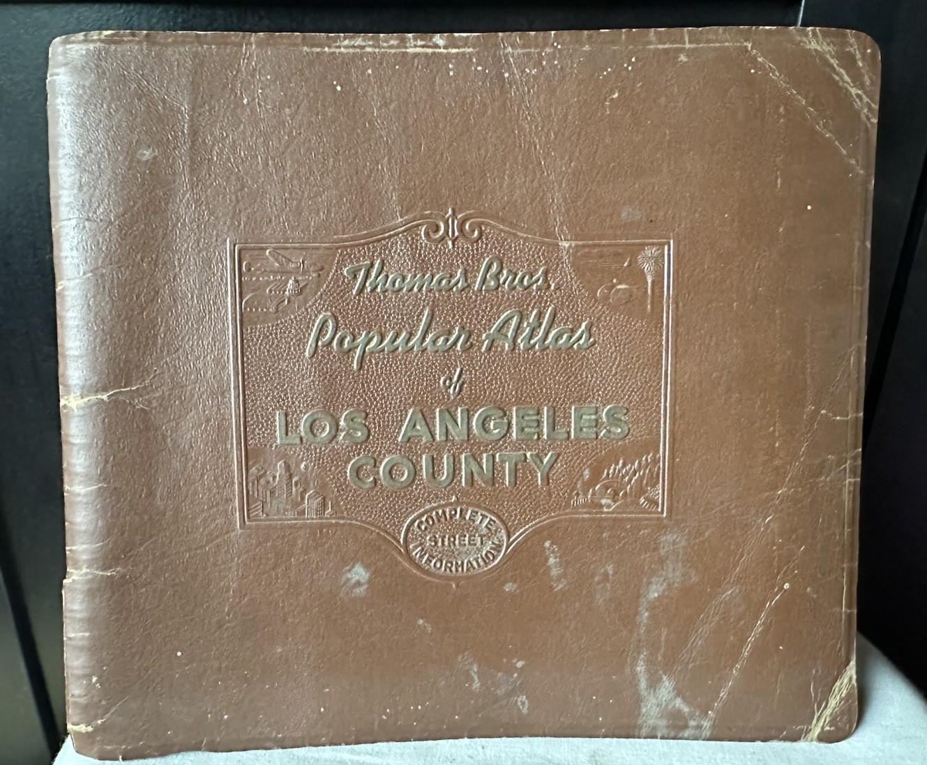 Vtg 1953 Thomas Bros Popular Atlas Los Angeles County Street Info Book-RARE