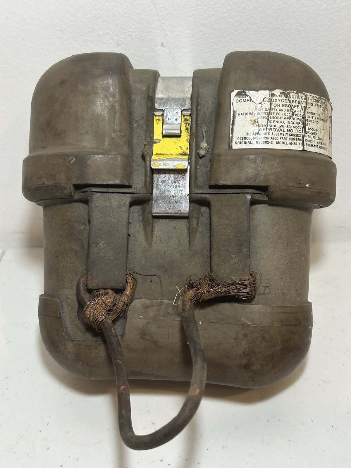 Ocenco M-20 Self Rescuer SCSR Mining Escape Breathing Apparatus 1992 Expired VTG