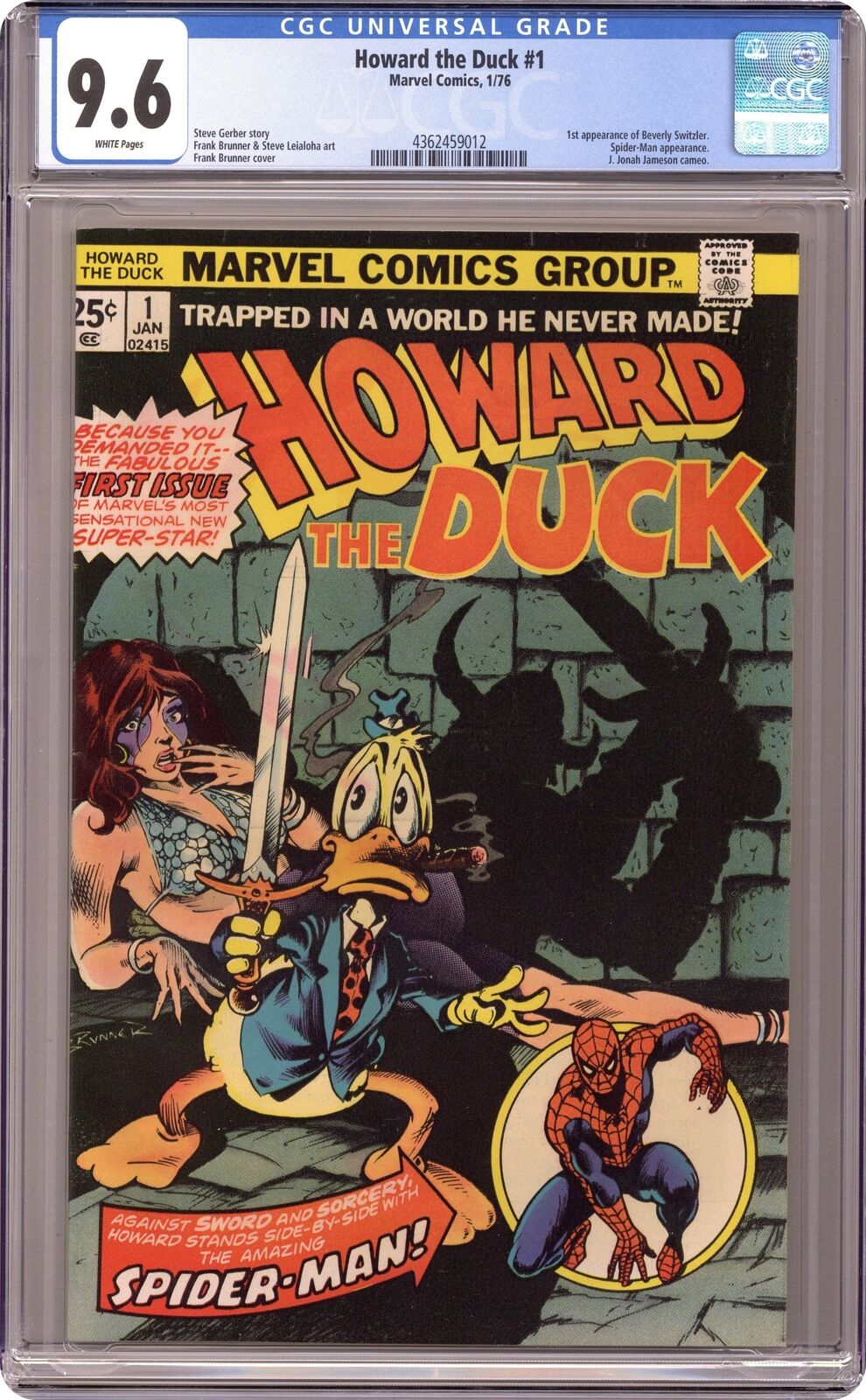 Howard the Duck #1 CGC 9.6 1976 4362459012