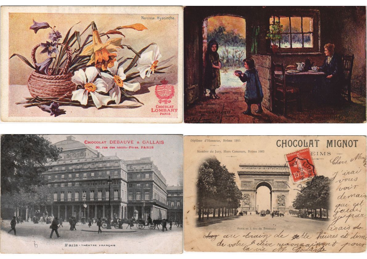 ADVERTISING CHOCOLATE incl. Vintage CHOCOLATE 29 Postcards (L5228)