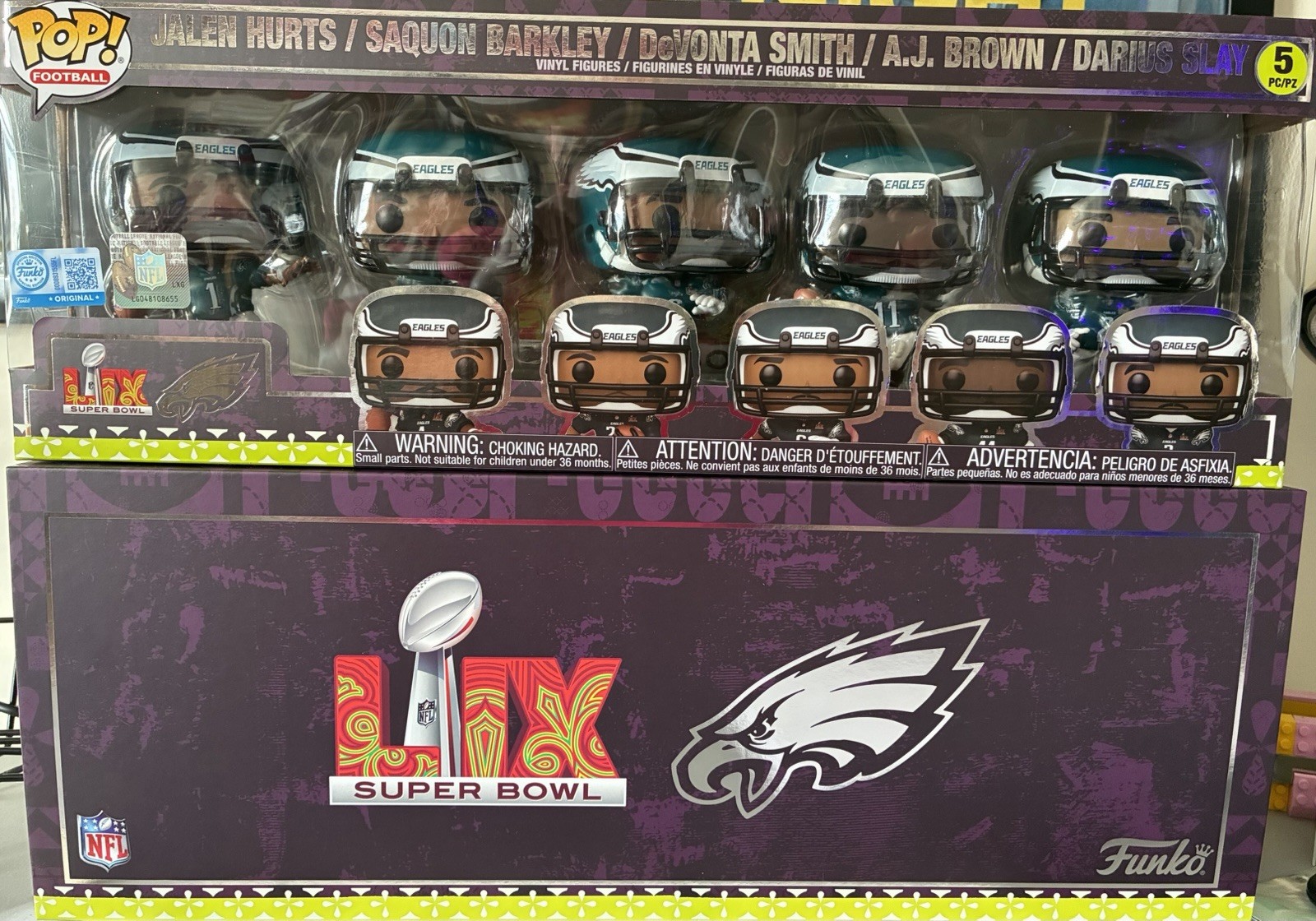 Philadelphia Eagles Super Bowl Champion Funko Pop Team Pack Rare New