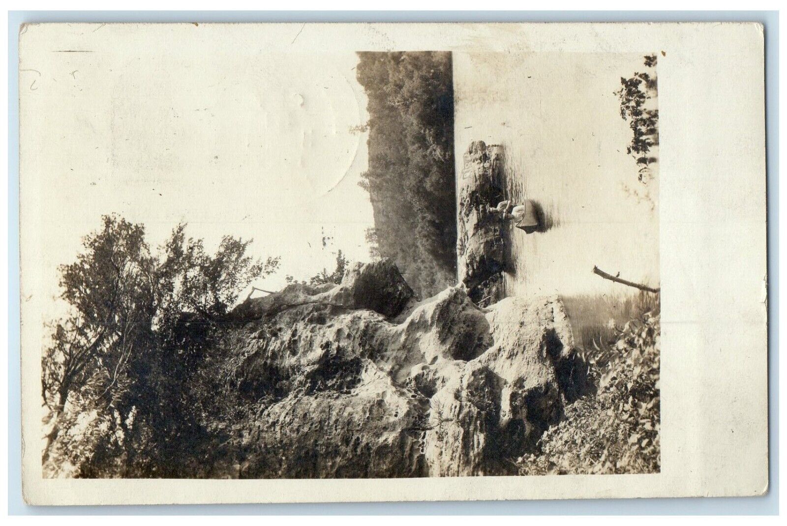 1907 View Of Palisades Cedar Rapids Mount Vernon Iowa IA RPPC Photo Postcard