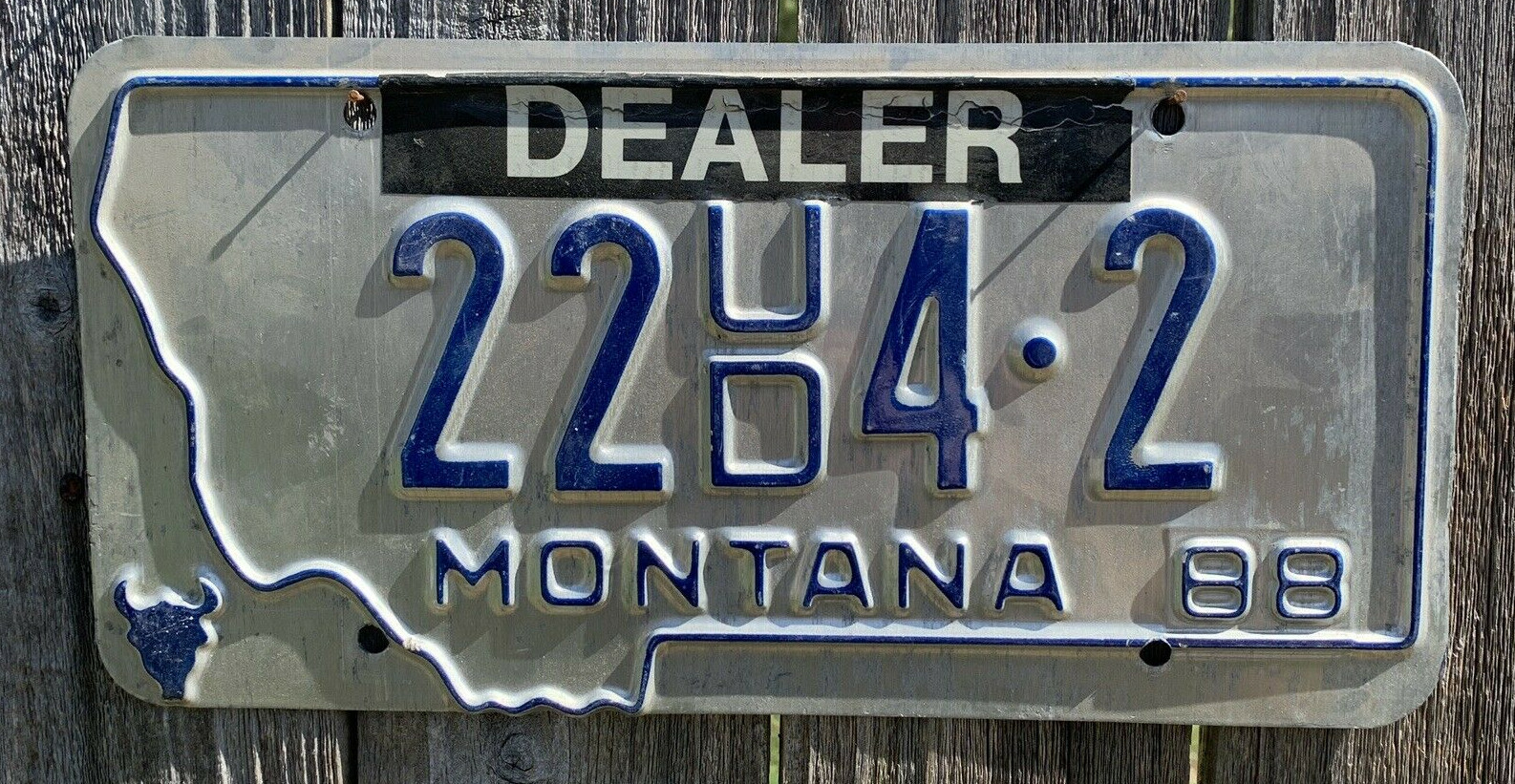 MONTANA License Plate Embossed Raised Letters