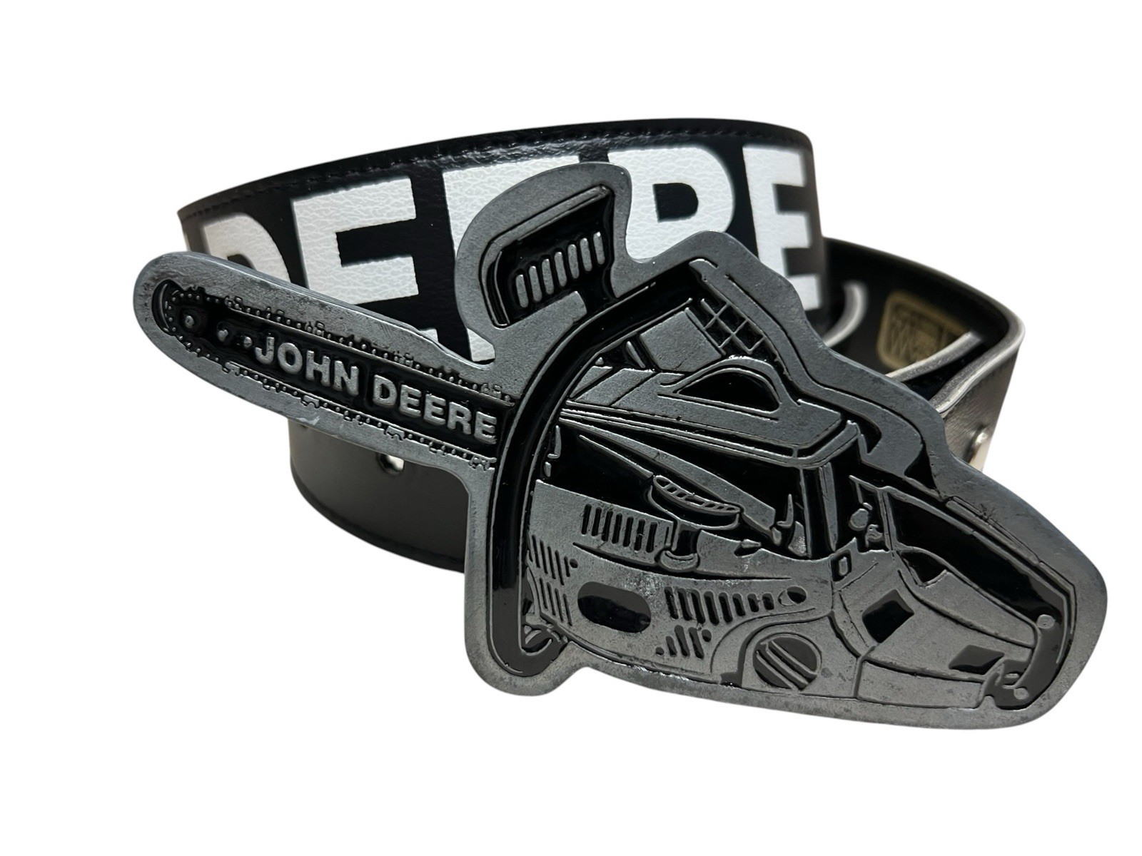 Rare PAUL FRANK Vintage JOHN DEERE Chainsaw Belt & Buckle Size Small 38”
