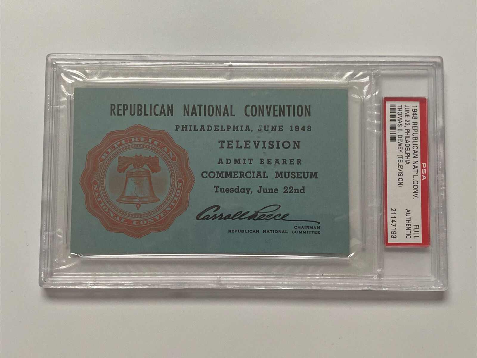 1948 Republican National Convention Television Ticket Governor Thomas Dewey PSA