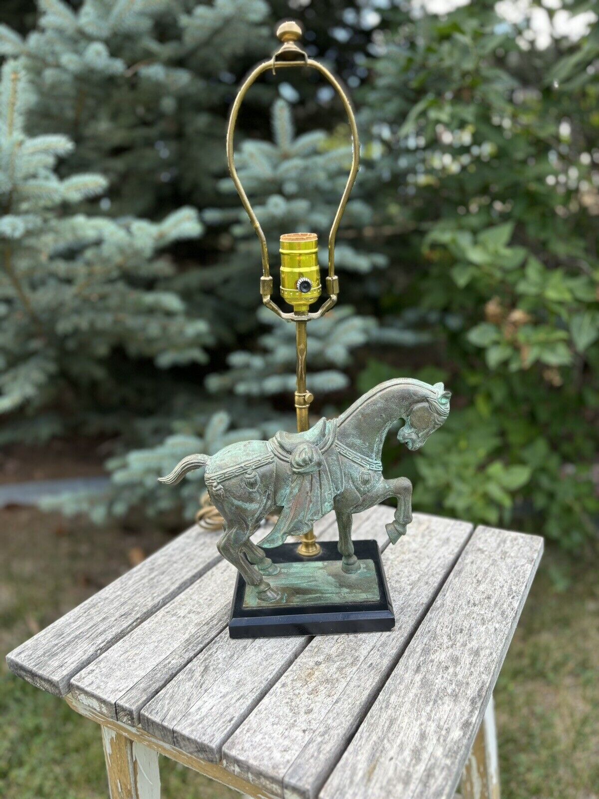 Vintage MCM Frederick Cooper Horse Lamp | Mid Century Modern | Bronze Horse |