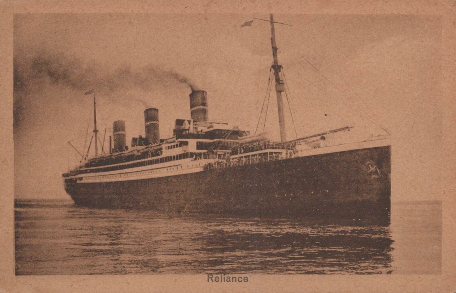 Postcard Ship Reliance 