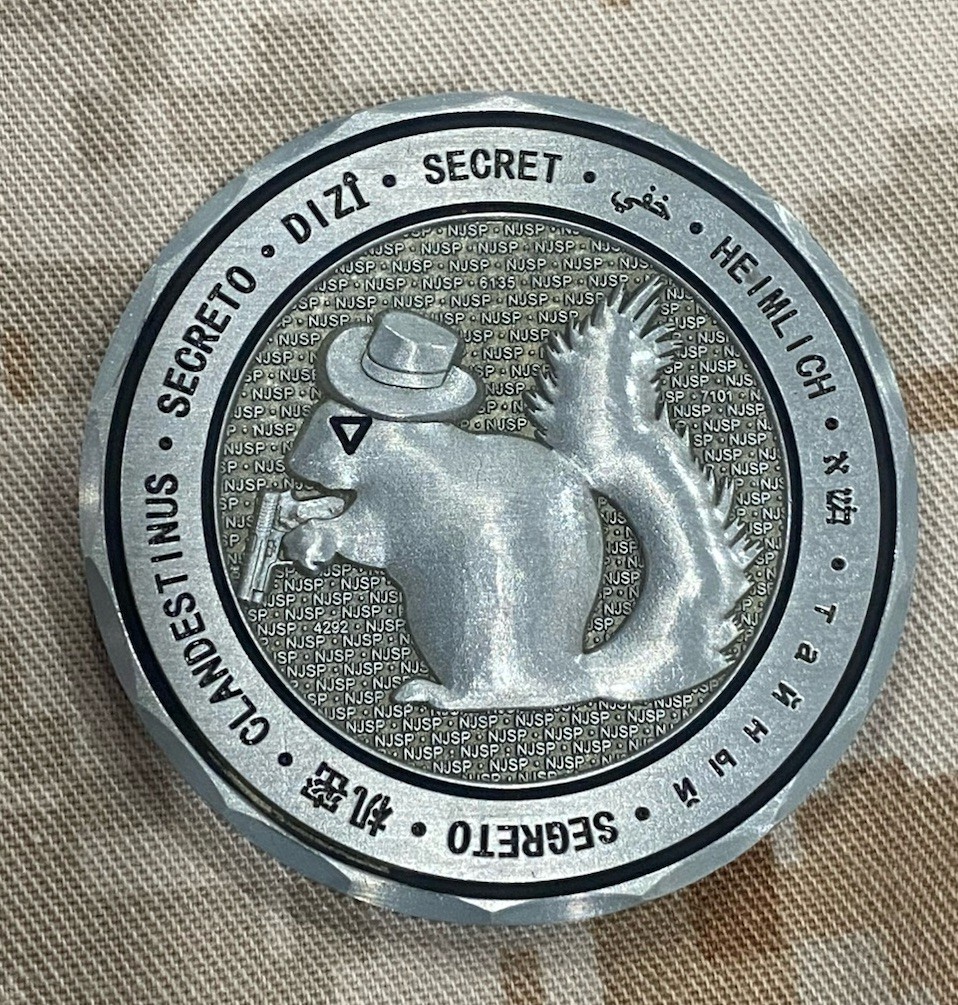 Field Intelligence Division Clandestine Secret CIA NJSP Police Challenge Coin