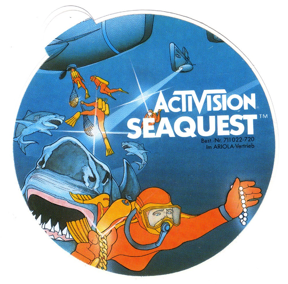 ACTIVISION VIDEO GAME STICKER - SEAQUEST ACTIVISION VIDEO GAME STICKER - SEAQUEST