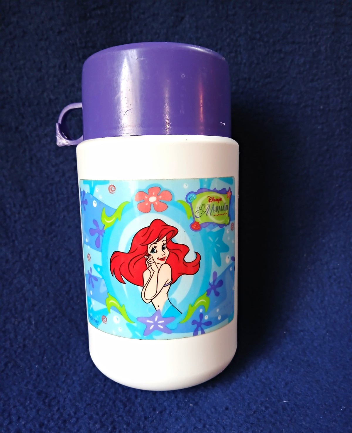 VINTAGE 1990\'s Disney\'s The Little Mermaid Ariel Plastic Thermos 6\